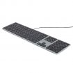 מקלדת אפל מק חוטית Matias Wired Aluminum Keyboard for Mac