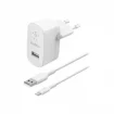 מטען קיר W12 USB-A עם כבל Lightning