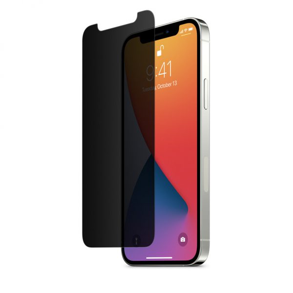 Tempered Privacy Glass Anti-Microbial iPhone 12 Mini, EZ tray