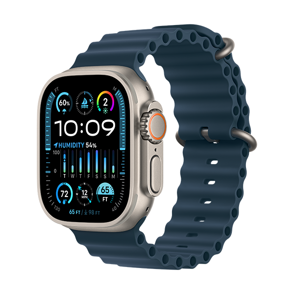 Apple Watch Ultra 2 GPS + Cellular, 49mm Titanium Case with Ocean Band