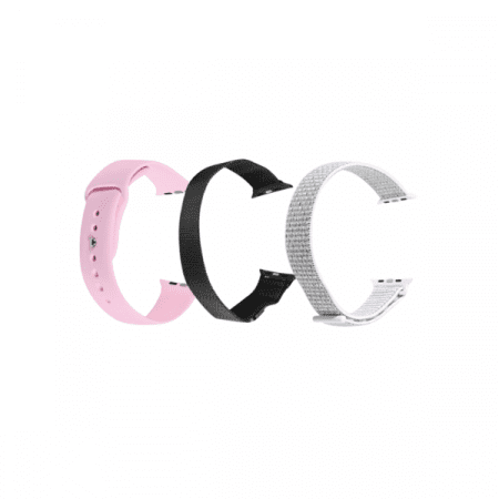 Pink/Black/Gray sport bands