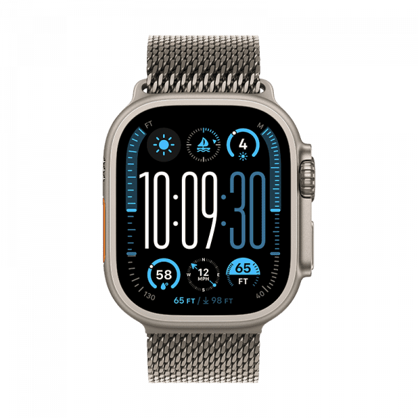 Apple Watch Ultra 2 GPS + Cellular 49mm Titanium Case with Titanium Milanese Loop